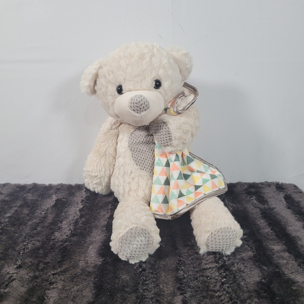 Scentsy Buddy Serena the Sleepy Bear Cream Plush Stuffed Animal Blanket Pocket